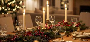 Navidad con comida japonesa restaurante en uno en somo